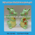 Fancy green dragon design ceramic money bank for kids